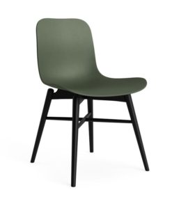 NORR11Langue Chair WoodBeech Black Polypropylene Army Green 800x800
