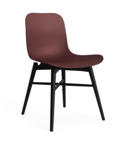 NORR11Langue Chair WoodBeech Black Polypropylene Burgundy 800x800