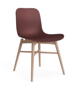 NORR11Langue Chair WoodBeech Natural Polypropylene Burgundy 800x800