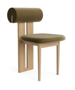 NORR11Hippo Dining ChairBrussels Velvet Olive green 751 Oak Natural 2 1024x1024