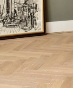 Houten visgraat vloer
