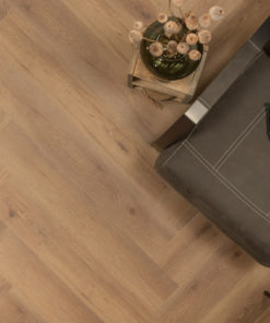 Floer Walvisgraat PVC Narwal Nootbruin sfeer topdown