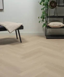 Floer Visgraat PVC vloer Beige Eiken sfeer front