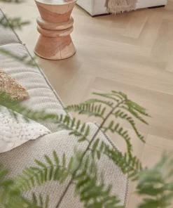 Floer Walvisgraat PVC vloer Zwaardvis Zand woonkamer 15