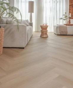 Floer Walvisgraat PVC vloer Zwaardvis Zand woonkamer 7