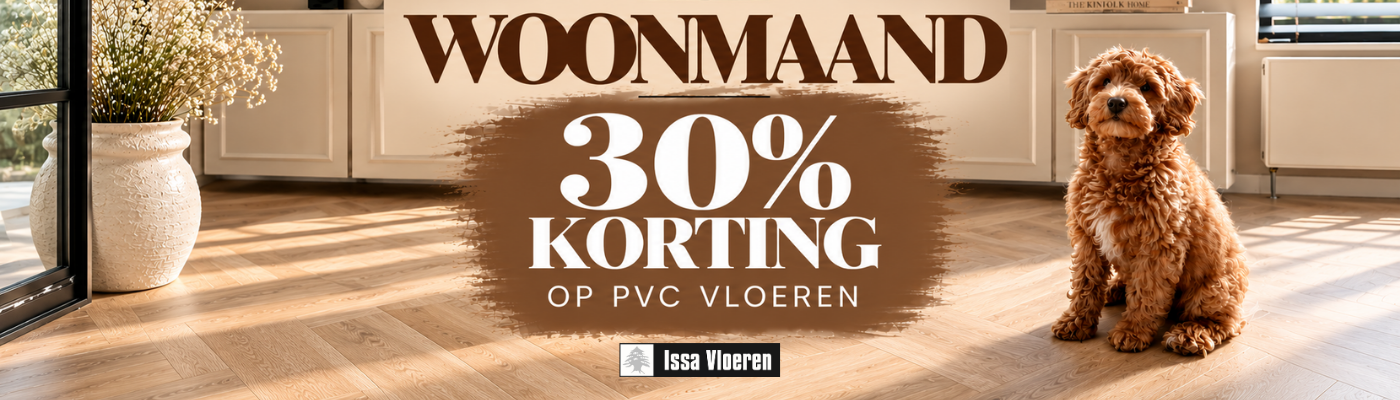 Woonmaand: 30% korting op PVC vloeren bij Issa Vloeren