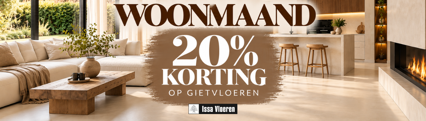 Woonmaand: 20% korting op gietvloeren bij Issa Vloeren